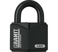 ABUS Granit Padlock 37/55 for Outdoor Use - Made of Hardened Special Steel - Key with LED Light - with ABUS Plus Disc Cylinder - ABUS Security Level 10 - Black