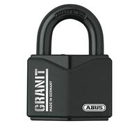 ABUS Granit Padlock 37/55 for Outdoor Use - Made of Hardened Special Steel - Key with LED Light - with ABUS Plus Disc Cylinder - ABUS Security Level 10 - Black