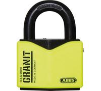 ABUS Granit Padlock 37/55 Sea & Snow - Made of Hardened Special Steel - with ABUS Plus disc Cylinder - Security Level 10 - Black/Yellow