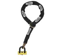 ABUS lock and chain combination - Granit Power XS 67/105HB50 + 12KS120 black loop - Motorbike lock with security level 16 - Yellow