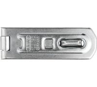 ABUS Hasp & Staple 100/80 33706 - Carded 80mm, Security Level 4, Silver, for Rebated Doors