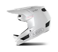 ABUS Downhill Bicycle Helmet HiDrop - Full-face Helmet with ABS Outer Shell for MTB Trails, Enduro and Bike Park - For Adults and Teenagers - ASTM-certified - White, Size L