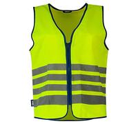 ABUS high visibility waistcoat Lumino Reflex Vest - safety waistcoat for better visibility by day and night - for adults - with zip