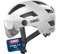 ABUS Hyban 2.0 ACE city helmet - bike helmet with visor, light and ABS hard shell - for men and women