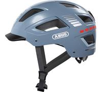 ABUS Hyban 2.0 LED Bicycle Helmet with Light, Shiny Blue, Size L