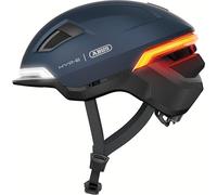 ABUS HYP-E bicycle helmet - helmet with front light, rear light and flashing light - also suitable for riding e-bikes and S-pedelecs - for teenagers and adults - size M, blue