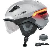 ABUS HYP-E BL.ACE Urban Commuting Helmet in Gleam Silver (54-58 cm) Si