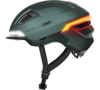 ABUS HYP-E Bike Helmet - Helmet with Front Light, Rear Light and Indicator Light - also Suitable for Cycling on e-Bikes and S-Pedelecs - for Teenagers and Adults - Size L, Green