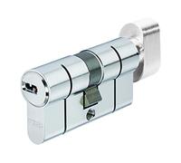 ABUS KD6PSN Knob Cylinder Z50/K45 mm Bkn, Nickel-Plated