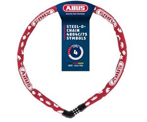 ABUS Kettenschloss Steel-O-Chain 4804C Symbols - Zahlenschloss für Kinderfahrräder - ABUS-Sicherheitslevel 3