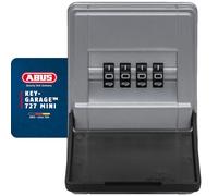 ABUS Key Box KeyGarage 727 Mini - Wall-Mounted, 4-Digit Code, Black/Silver | Compact zinc die-cast key safe for up to 8 keys - indoor & sheltered outdoor use - 65 x 97 x 38 mm, 429 g