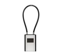 ABUS KeyGarage 797 Flex Key Box with Cable & Numerical Code - Black/Silver | 4-digit code, fits 20 keys or 14 cards, 10 mm steel cable with plastic sheathing protects surfaces