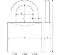 ABUS KG 20332 158/65 Combination Padlock, 65 mm