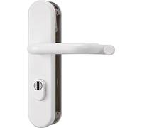 ABUS KLZS714 W EK 12237 Handle and Handle Door Fitting with Cylinder Protection with Handles on Both Sides Round White