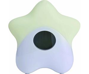 ABUS Lily 73155 Night Light with Temperature Display - Baby Light - Built-in Battery - Multicoloured - Long Running Time - White