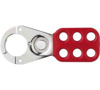 ABUS Main Switch Lock H701 - Multi-Point, up to 6 Padlocks, Red | Robust steel construction, joint protection for energy points, optional overlapping clips for added security