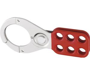 ABUS Main Switch Lock H702 - Multi-Point Locking, up to 6 Padlocks, Red | Robust steel construction - lockout for energy points, compatible with overlapping clips for extra protection