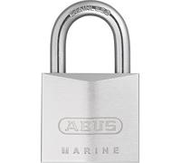 ABUS Marine padlock 75IB/40 - weatherproof - brass lock body with nickel pearl coating - security level 6 - silver