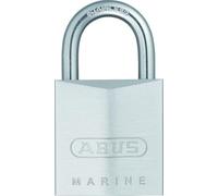 ABUS Marine padlock 75IB/50 - weatherproof - brass lock body with nickel pearl coating - ABUS security level 7 - silver