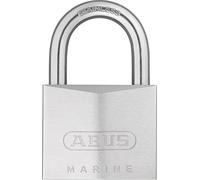 ABUS Marine padlock 75IB/50 - weatherproof - brass lock body with nickel pearl coating - security level 7 - silver