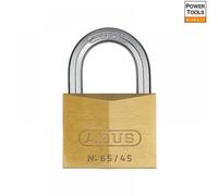 ABUS Padlock Brass Lock 65/45 - for Cellar, Locker, Garage Shed Gate Chain and Much More - Solid Brass Body - Hardened Steel Shackle - ABUS Security Level 5
