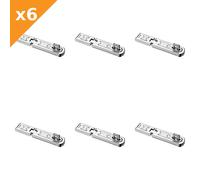 ABUS Mechanical 100/80 DG Hinged Hasp & Staple - 6 Pack