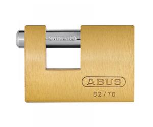 Abus Mechanical 11577 82/70Mm Monoblock Brass Shutter Padlock Keyed Alike 8514