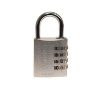 Abus Mechanical 145 Series Aluminium Combination Padlock - Silver - Silver
