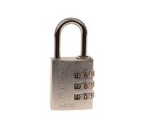 Abus Mechanical 145 Series Aluminium Combination Padlock Silver (30 mm)