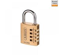 ABUS Combination Lock 165/40 - Brass Padlock - with Individually Adjustable Combination Code - Ideal for School, Gym, Garage - Suitcase/Locker - ABUS Security Level 4