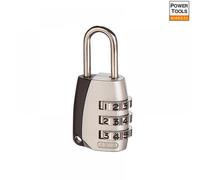ABUS Combination Padlock 155/20 with Code - Padlock with die-cast zinc housing - Suitcase Lock/Locker Lock with Individually Adjustable Combination Code - ABUS Security Level 3 - Silver
