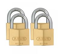 Abus Mechanical 35127 65/40Mm Brass Padlock Quad Pack