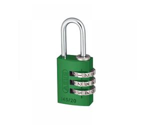 Abus Mechanical 46571 145/20 20Mm Aluminium Combination Padlock Green 46571
