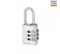 Abus Mechanical 46574 145/20 20Mm Aluminium Combination Padlock Silver 46574