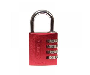 Abus Mechanical 48829 145/40 40Mm Aluminium Combination Padlock Red 48829