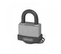 ABUS padlock 70AL/45 made of solid aluminium - weatherproof - with protective cap and plastic coating - ABUS security level 5 - silver