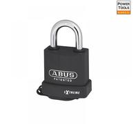 ABUS Padlock Extreme 83WP/53 - Weatherproof - with Interchangeable Shackle - Hardened Special Steel - ABUS Security Level 8 - Black