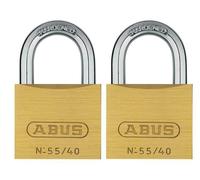 ABUS Mechanical 55/40Mm Brass Padlocks Twin Pack ABU5540TC