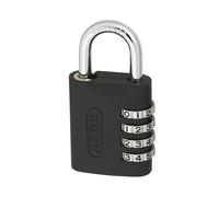 ABUS padlock 158KC/45 AP050 - Padlock with combination or key function - with die-cast zinc housing - ABUS security level 5 - Black