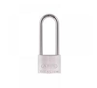 ABUS Padlock Titalium 64TI/50HB80 gl.-6512 - keyed Alike and with high Shackle - Basement Lock with Lock Body Made of Special Aluminium - Hardened Steel Shackle - ABUS Security Level 6