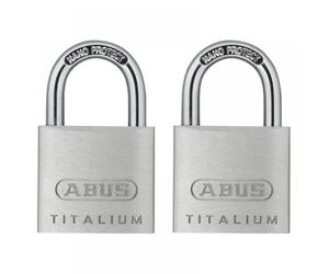 Abus Mechanical 56375 64Ti/30Mm Titalium™ Padlock Carded Twin Pack