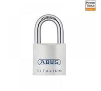 ABUS Titalium Padlock 80TI/45 - Cellar Lock with Lightweight, Solid Lock Body Made of Special Aluminium - ABUS Security Level 7 - Silver