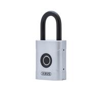 ABUS Touch 57/50 fingerprint lock - keyless, weatherproof padlock - IP66 & IP68 - for gym, office, home, garden and much more, silver, 50mm