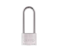 ABUS Padlock Titalium 64TI/50HB80 gl.-6512 - keyed Alike and with high Shackle - Basement Lock with Lock Body Made of Special Aluminium - Hardened Steel Shackle - ABUS Security Level 6