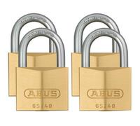 Abus Mechanical 65/40mm Brass Padlock Quad Pack