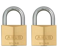 Abus 65/40 Brass Key Padlocks - 40mm, Pack of 2