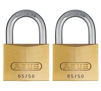 ABUS Mechanical - 65/50mm Brass Padlock Twin Pack Carded