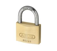 ABUS Mechanical 65IB/40mm Brass Padlock Stainless Steel Long Shackle 63mm Carded