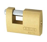 ABUS Brass Padlock 82/70 - Monoblock Padlock for Roller grilles, Vending Machines, containers and Much More. - Locking Bolt Made of Hardened Steel - ABUS Security Level 6