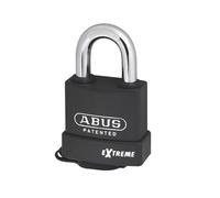 ABUS Padlock Extreme 83WP/63 - Weatherproof - Extreme Corrosion Protection and Sheathing - Hardened Special Steel - ABUS Security Level 9 - Black